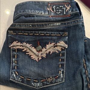 Vintage low Rise Jeans hemmed to 28.5 inch inseam. 8.25 inch rise